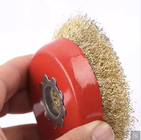 Brass-Coated Steel Wire Bowl Cup Brush/ Brass Copper Coated Drawing Drum Wheel Wire Brush