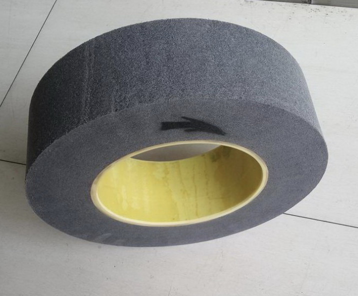 Roda Convolute escocêsa de nylon não tecida do Brite do fio para o acondicionamento de Deburing e a terminação de superfície de lustro